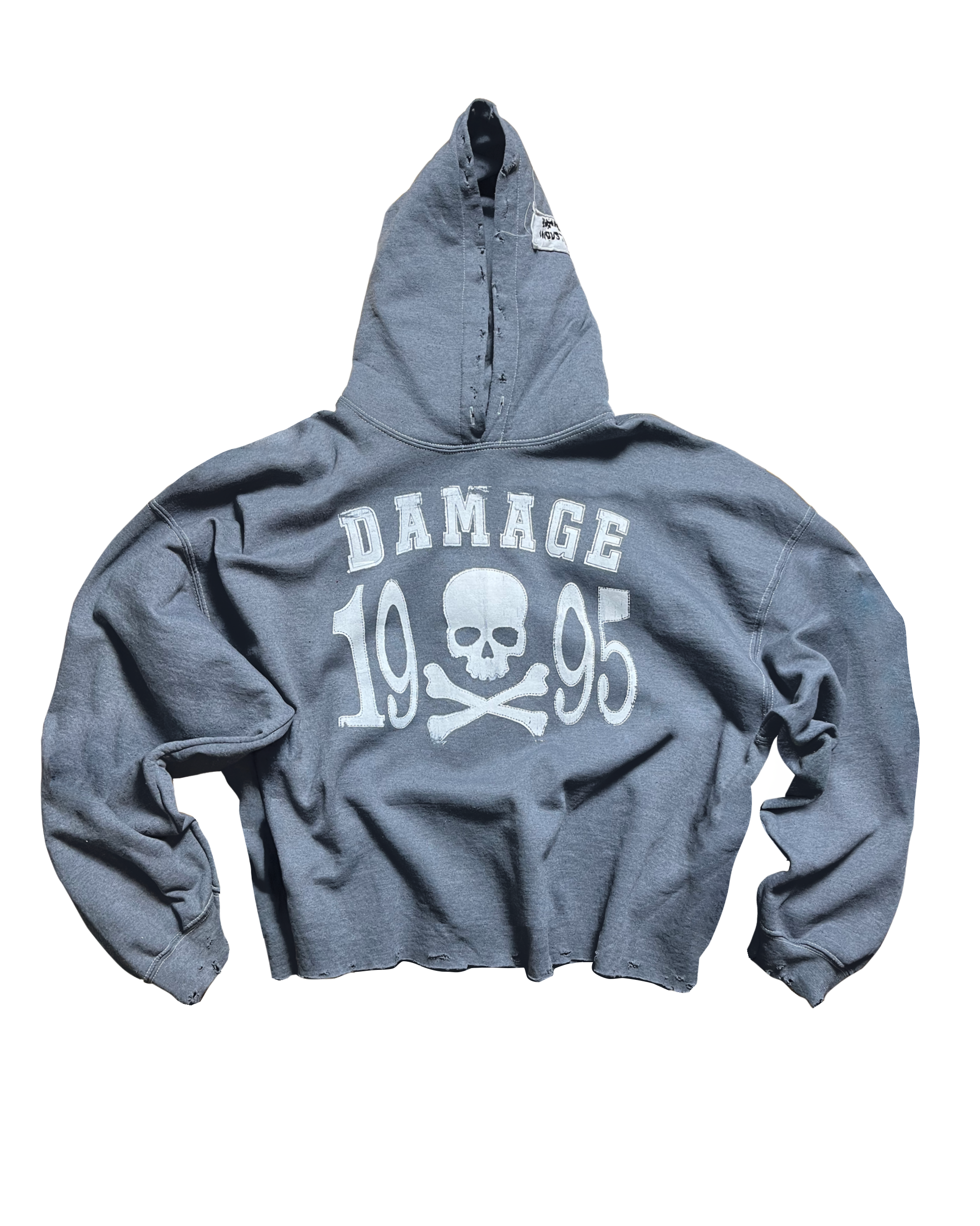 トップス MIRROR9 Damage layered hoodie BLACK CHAOS HOODIE – damage industry