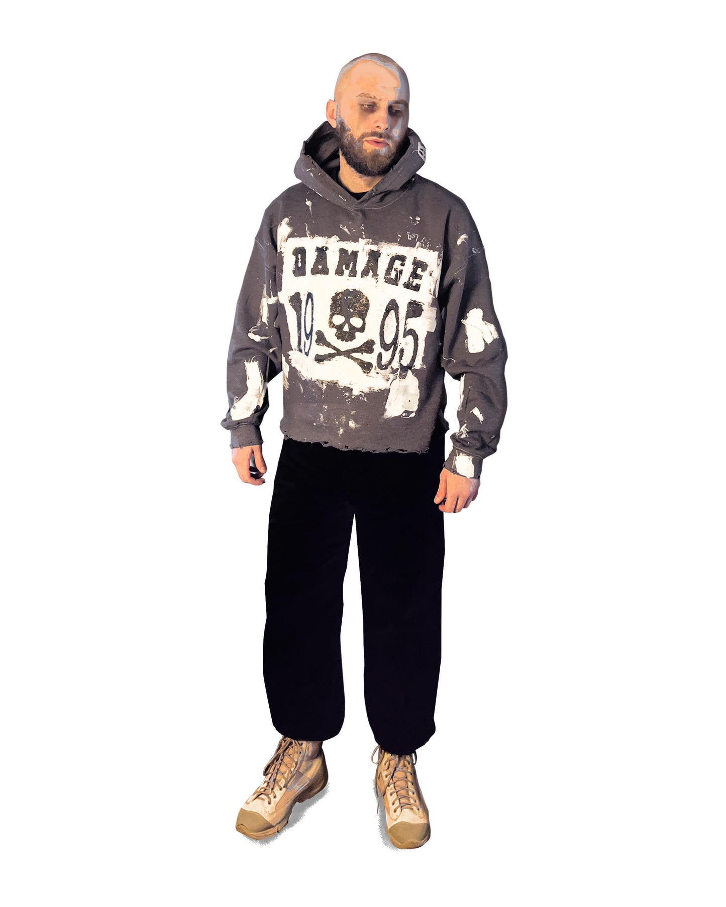 BLACK DESTROY CHAOS HOODIE