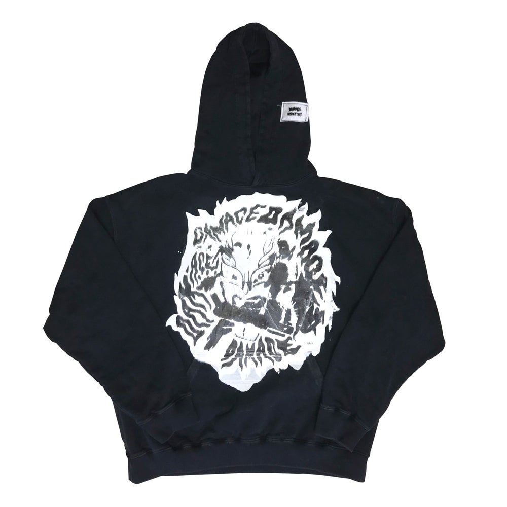 Perfect Hoodie MYSTERIO X DAMAGE black and white