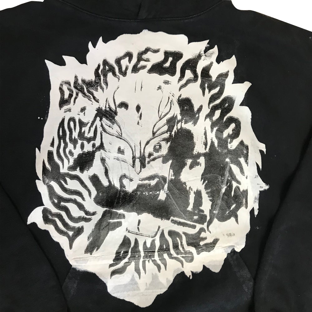 Perfect Hoodie MYSTERIO X DAMAGE black and white