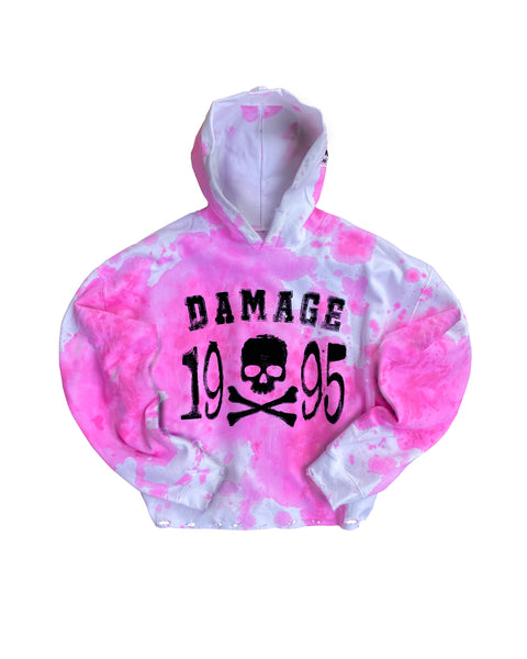 PINK CHAOS HOODIE – damage industry